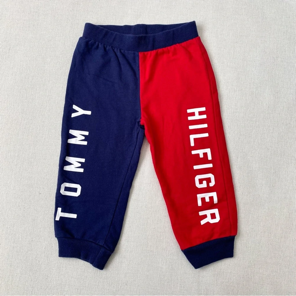 Tommy Hilfiger Bundle Short Sleeve Polo Khaki Shorts Colorblock Joggers 18M - Picture 6 of 8